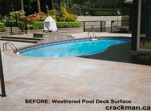 This lovely pool can look so much better with a new custom colour tint and sealant..